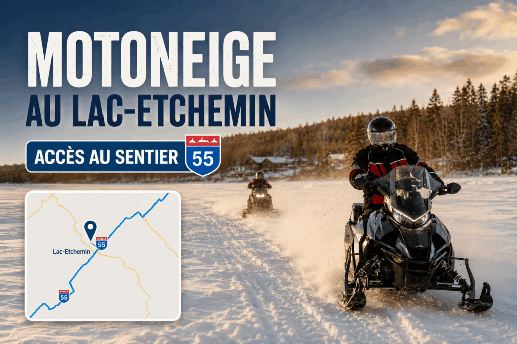 Rejoignez les pistes de motoneige directement depuis votre chalet.