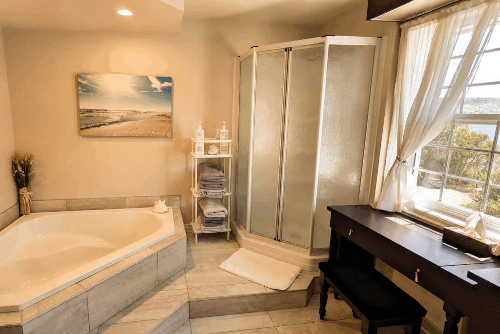 Salle de bain de la Villa Maloha à Lac-Etchemin
